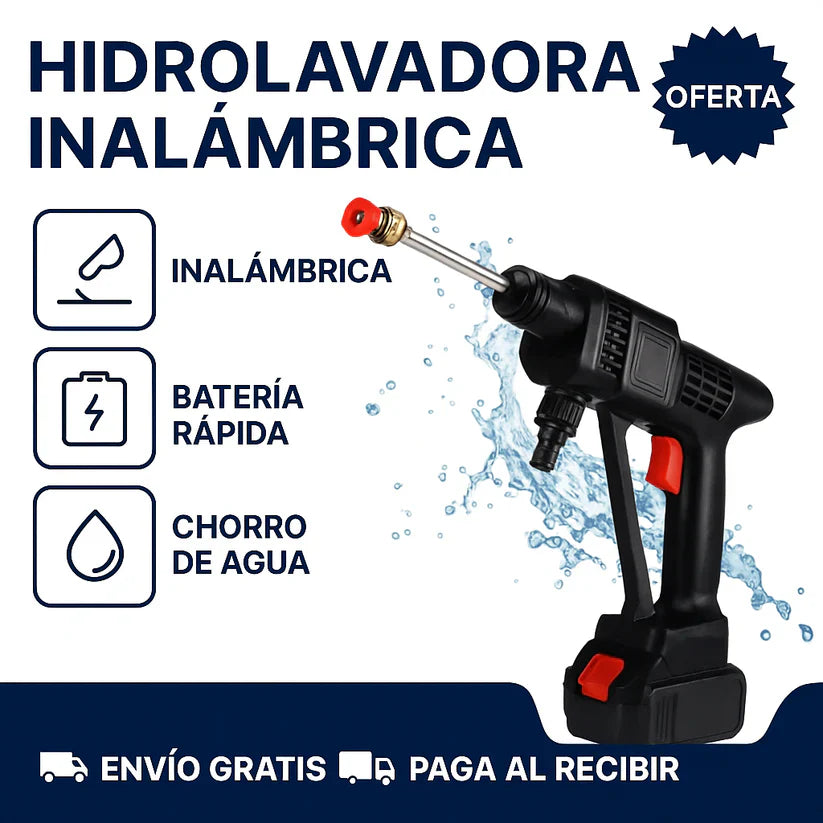 Hidrolavadora Portátil 48v - x2 BATERIAS: ahorro, potencia y brillo para tu vehículo 🚗💦👌 con envío gratis